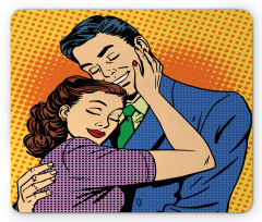 Loving Husband Wife Hugging Mouse Pad