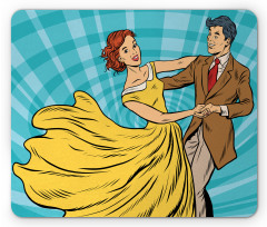 Dancing Romantic Retro Couple Mouse Pad