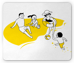 Happy Family at the Beach Mouse Pad