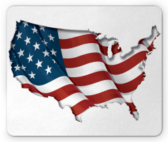 Patriotic Waving USA Flag Mouse Pad