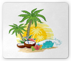 Coconut Drink Palms Mouse Pad