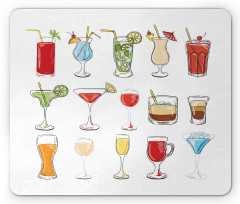 Alcoholic Drinks Art Mouse Pad