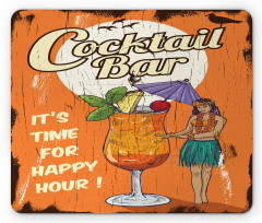 Hula Girl Cocktail Mouse Pad