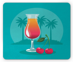 Cherry Cocktail Blue Mouse Pad