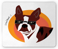 Cool Dog with Sunglasses Mouse Pad