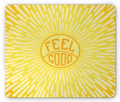 Text Radially Sunbeams Mouse Pad