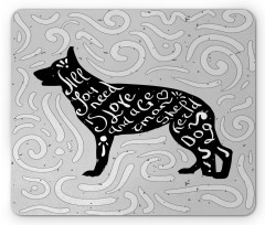 German Shepherd Dog Doodle Mouse Pad