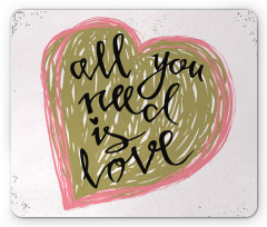 Valentines Day Sketch Art Mouse Pad