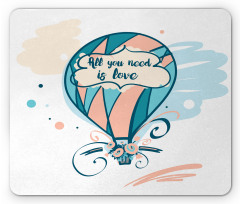 Hot Air Balloon Pastel Flora Mouse Pad