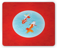 Pair of Fishes Japanese Mouse Pad