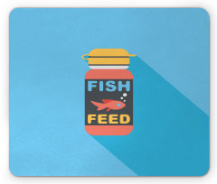 Pet Fish Feed Flat Mouse Pad