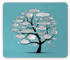 Fish Tree Concept Artwork Mouse Pad