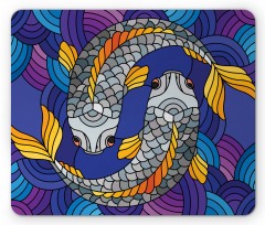 Stained Glass Style Fish Mouse Pad