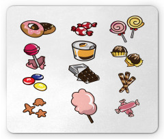 Cartoon Various Candies Mouse Pad