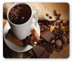 Cup of Hot Chocolate Nuts Mouse Pad