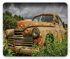 Discarded Rusty Junk Car Mouse Pad