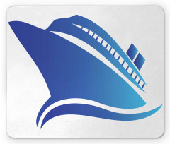 Abstract Blue Ship Mouse Pad