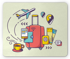 Suitcase Travel Accessories Mouse Pad