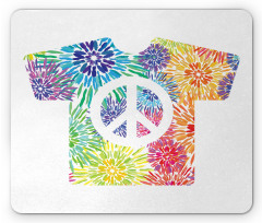 T-Shirt Design Hippie Style Mouse Pad