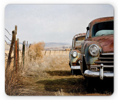 Rusty Trucks Rural View Mouse Pad