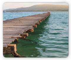 Wood Bridge Pier Sea Mouse Pad