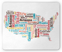 Map Cities Towns Names Mouse Pad