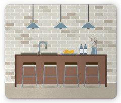 Modern Empty Kitchen Mouse Pad