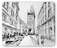 Prague City Sketch Mouse Pad