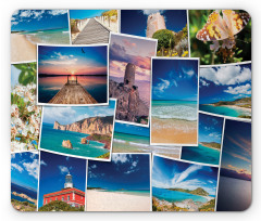 Tropical Holiday Polaroids Mouse Pad