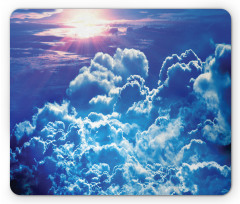 Blue Cloudy Sky Sunrise Photo Mouse Pad