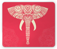 Romantic Wild Elephant Head Mouse Pad