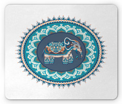 Vivid Glazed Tile Elephant Mouse Pad