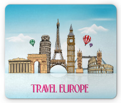 Travel Europe Landmarks Sky Mouse Pad