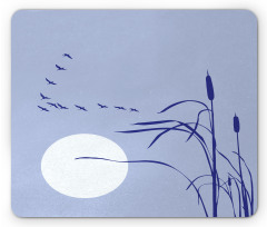 Abstract Team of Geese Moon Mouse Pad