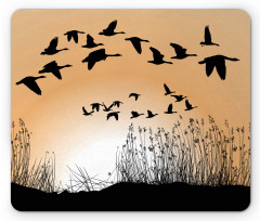 Reeds Silhouettes in the Sky Mouse Pad