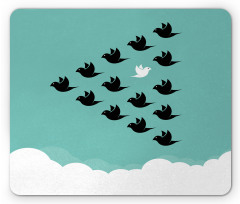 Bird Silhouettes over Clouds Mouse Pad