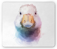 Watercolor Goose Face Mouse Pad