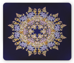 Vintage Floral Rococo Style Mouse Pad