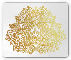 Ombre Effect Paisley Lotus Mouse Pad