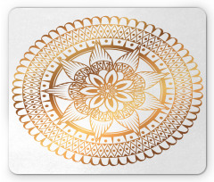 Circular Floral Art Therapy Mouse Pad