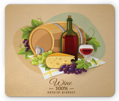 Wine Natural Product Picnic Mouse Pad