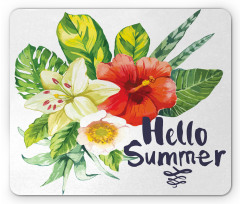 Tropical Flowers and Plants Mouse Pad