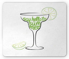 Cocktail Glass with Limes Mouse Pad