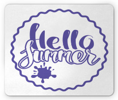 Hello Summer Season Circle Mouse Pad