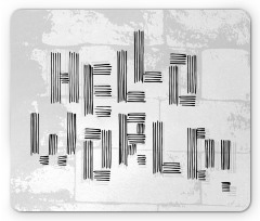 Abstract Striped Hello World Mouse Pad