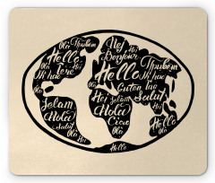 Hello in Various Languages Mouse Pad