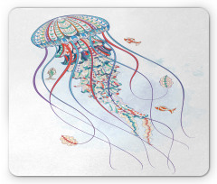 Nautical Ornate Organism Mouse Pad