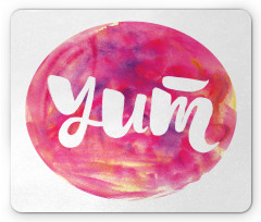 Wording on Watercolor Round Mouse Pad