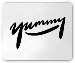 Monochrome Plain Typography Mouse Pad