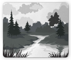 Greyscale Landscape Mouse Pad